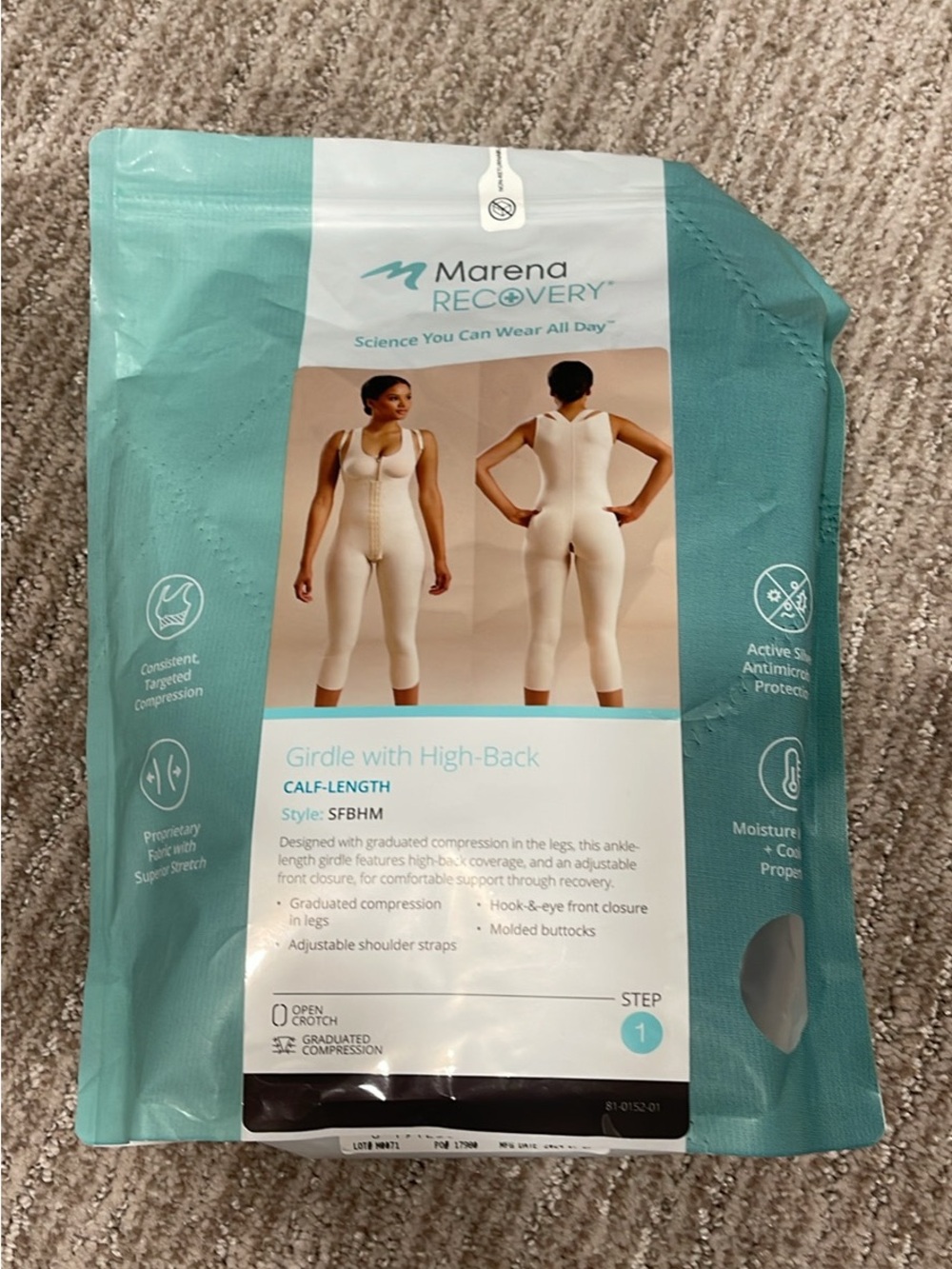 Marena Recovery Girdle with High-Back - Teal - Women